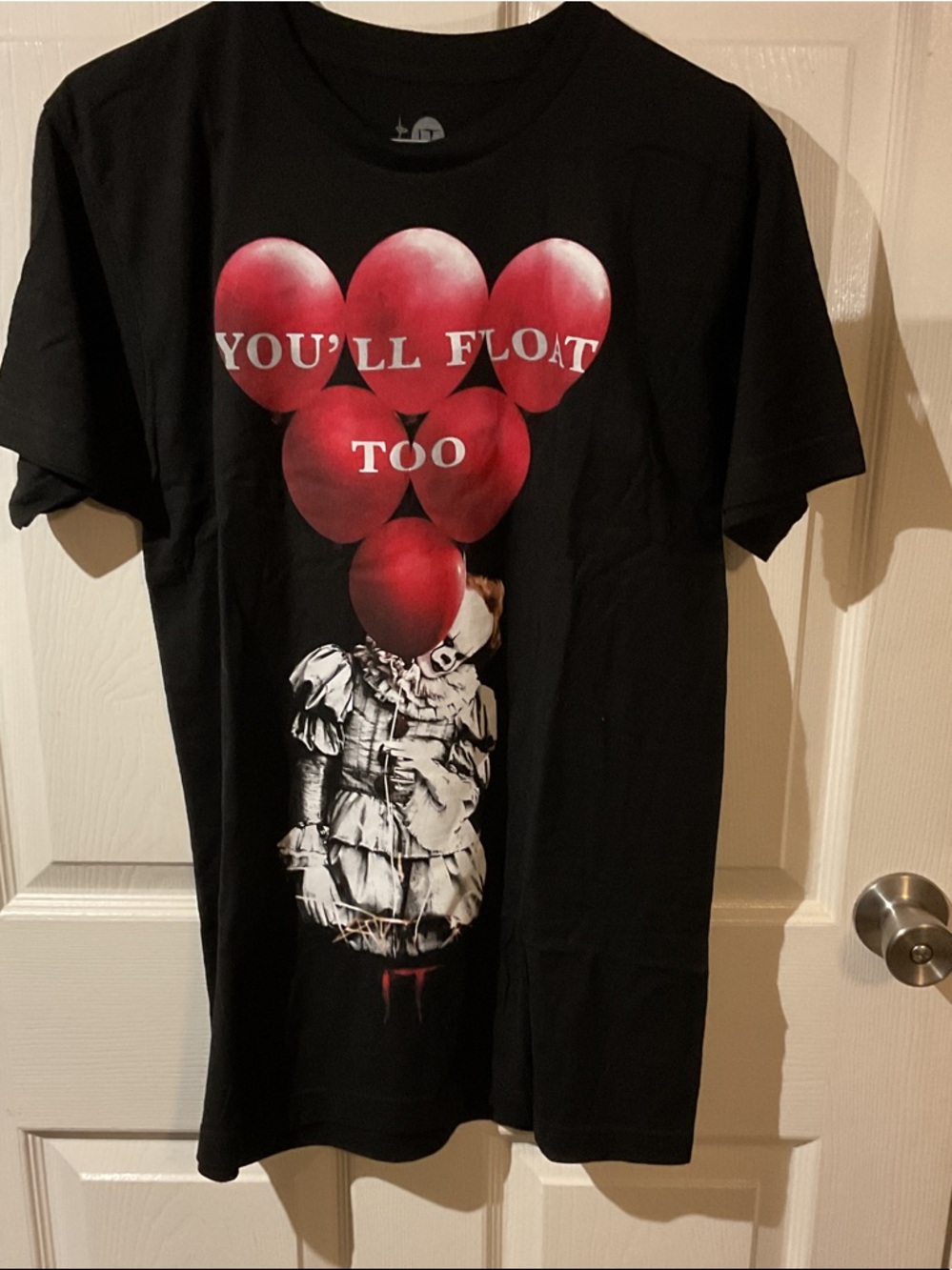 NWOT Pennywise Black Short-Sleeve Graphic Tee with Red Balloons